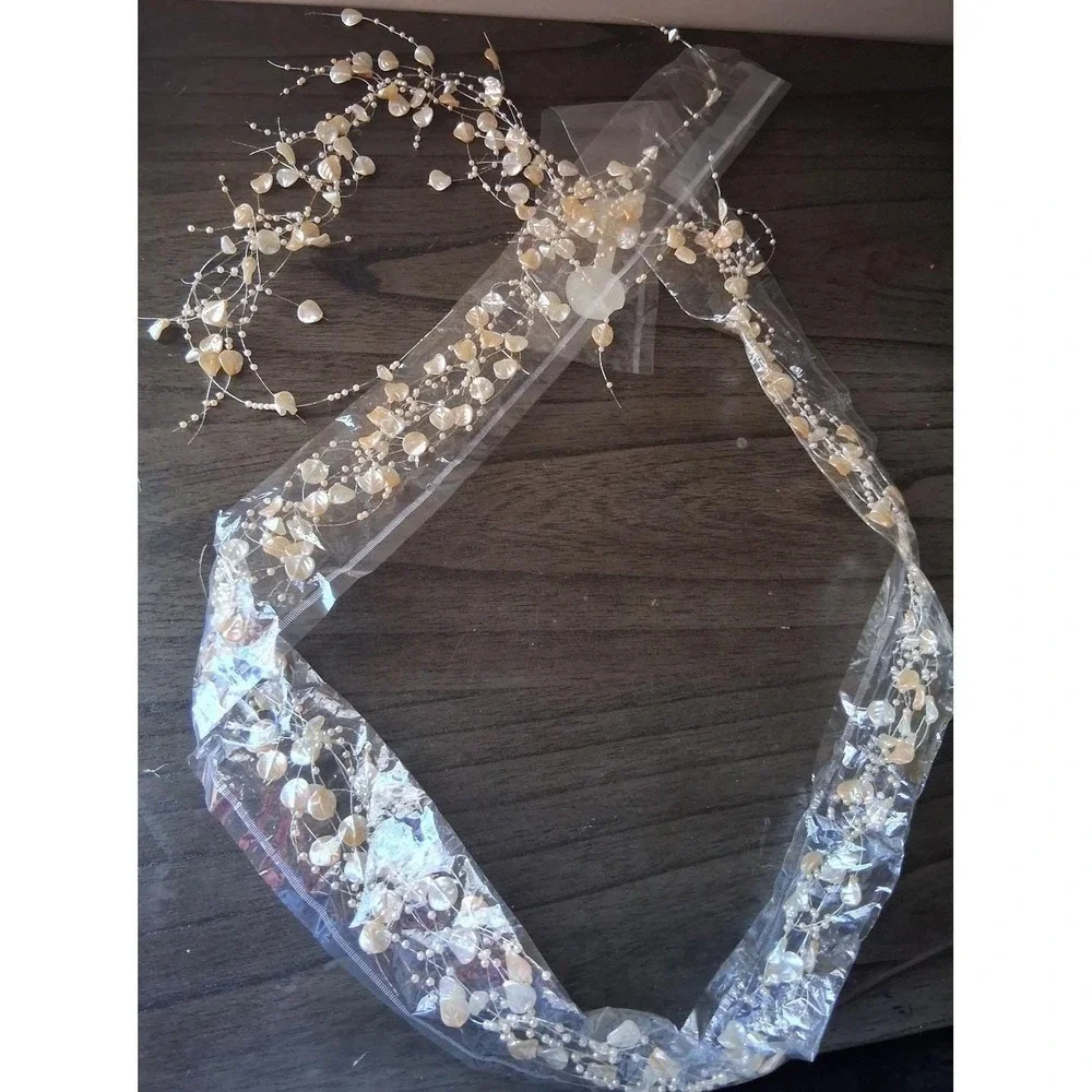 Set of 3 Pearl Bead Garland Strands Wedding Christmas Tree Decor 60